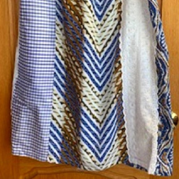 Women's Koos Of Course Silk/Cotton/Pol Blend Pull On Skirt Lace & Prints Sz: L - Picture 2 of 6